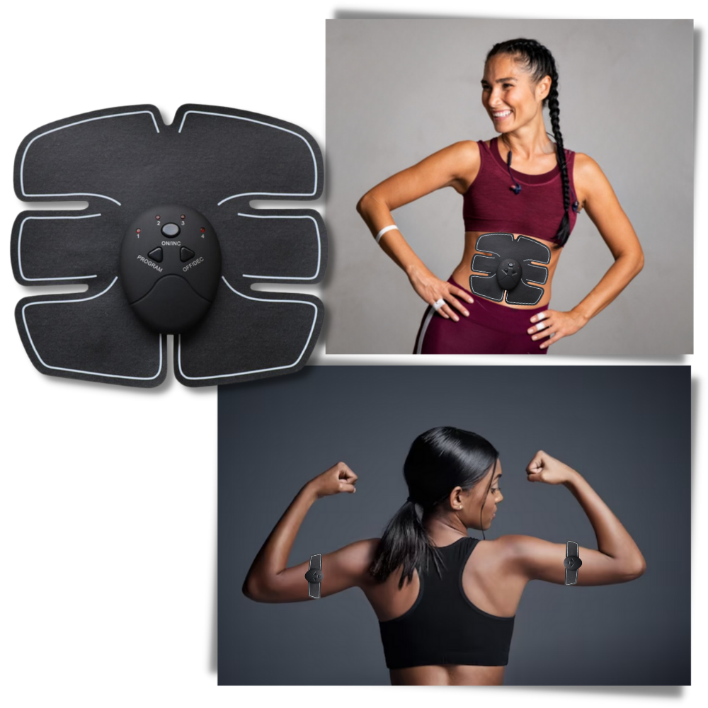 Stimulateur Abdominal ABS - Ceinture De Fitness à écran LCD - 18 Niveaux, 6 Modules - Recharge USB, Sans Fil - Pour Maison, Bureau, Voiture - Noir, Orange, Blanc
