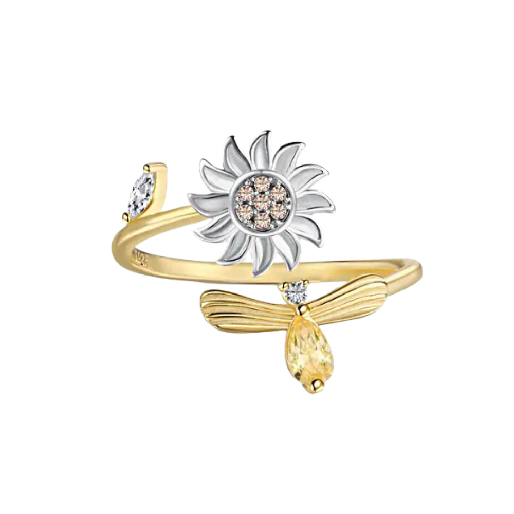 Bague tournesol tournante
-Or - Ozerty
