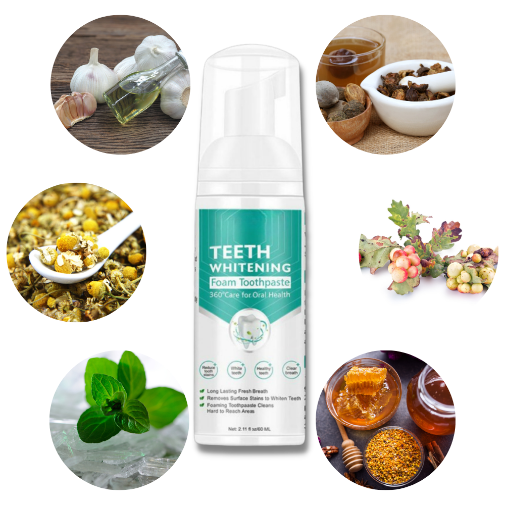 Mousse blanchissante pour les dents
 - Ozerty