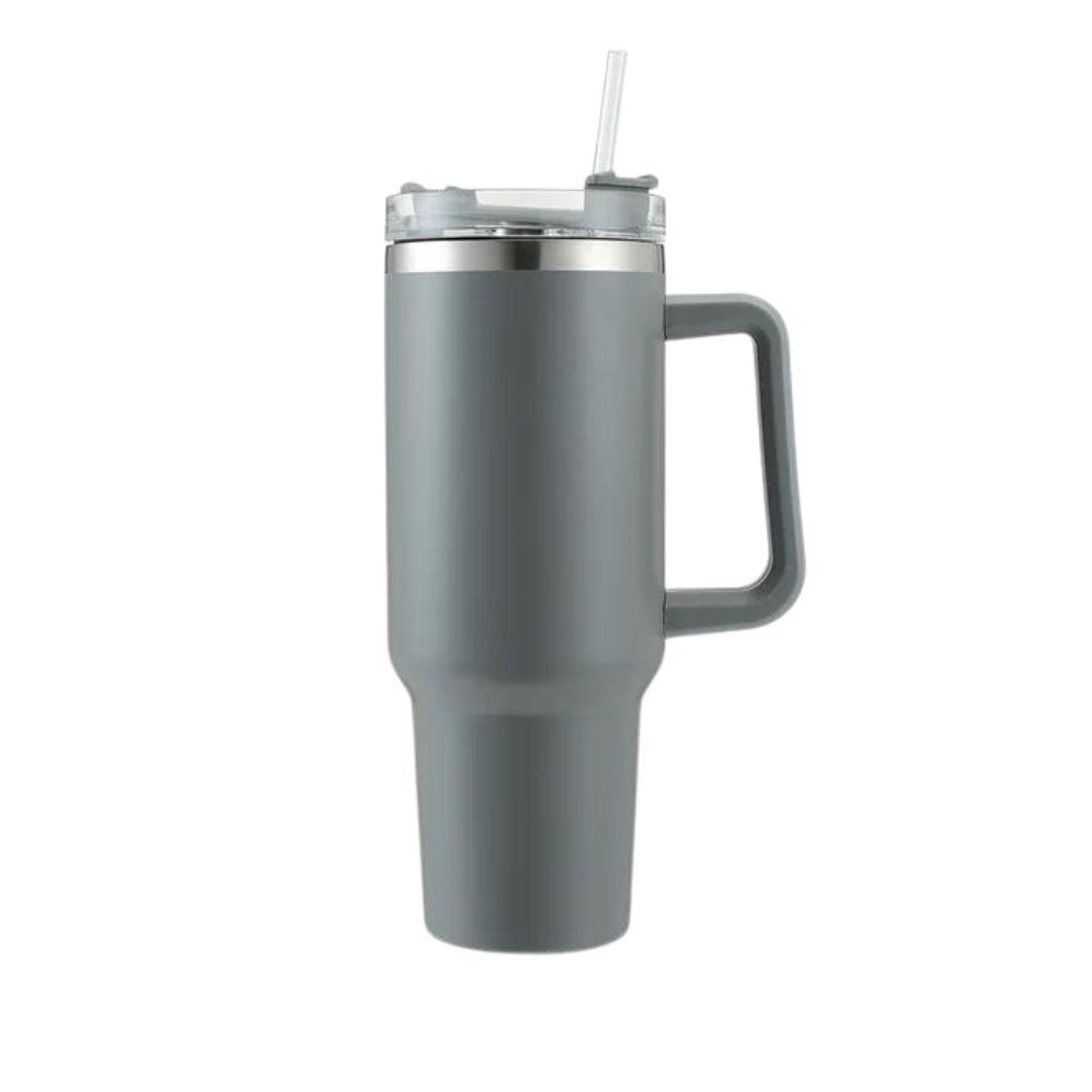 Mug Grande Capacité pour voiture avec Poignée -Gris Foncé - Ozerty