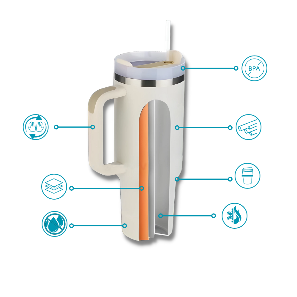 Mug Grande Capacité pour voiture avec Poignée - Ozerty
