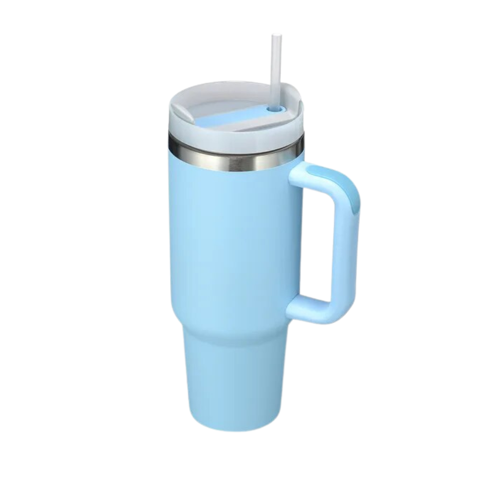 Mug Grande Capacité pour voiture avec Poignée -Bleu clair - Ozerty