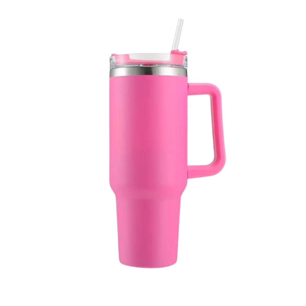 Mug Grande Capacité pour voiture avec Poignée -Fuschia - Ozerty