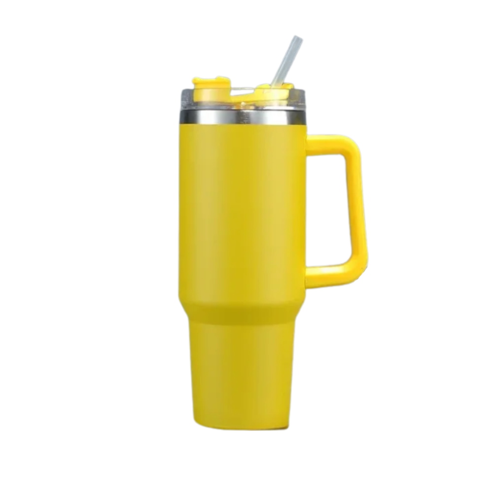 Mug Grande Capacité pour voiture avec Poignée -Jaune - Ozerty