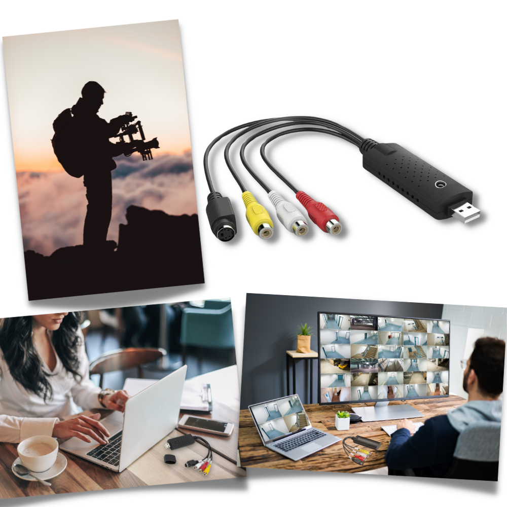 Adaptateur USB 2.0 pour la capture vidéo TV DVD VHS DVR - Ozerty