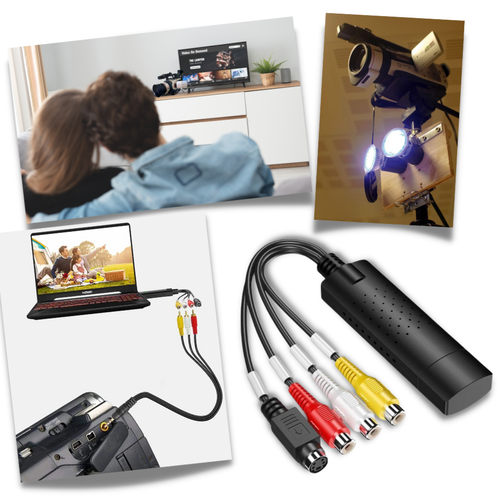 Adaptateur USB 2.0 pour la capture vidéo TV DVD VHS DVR - Ozerty