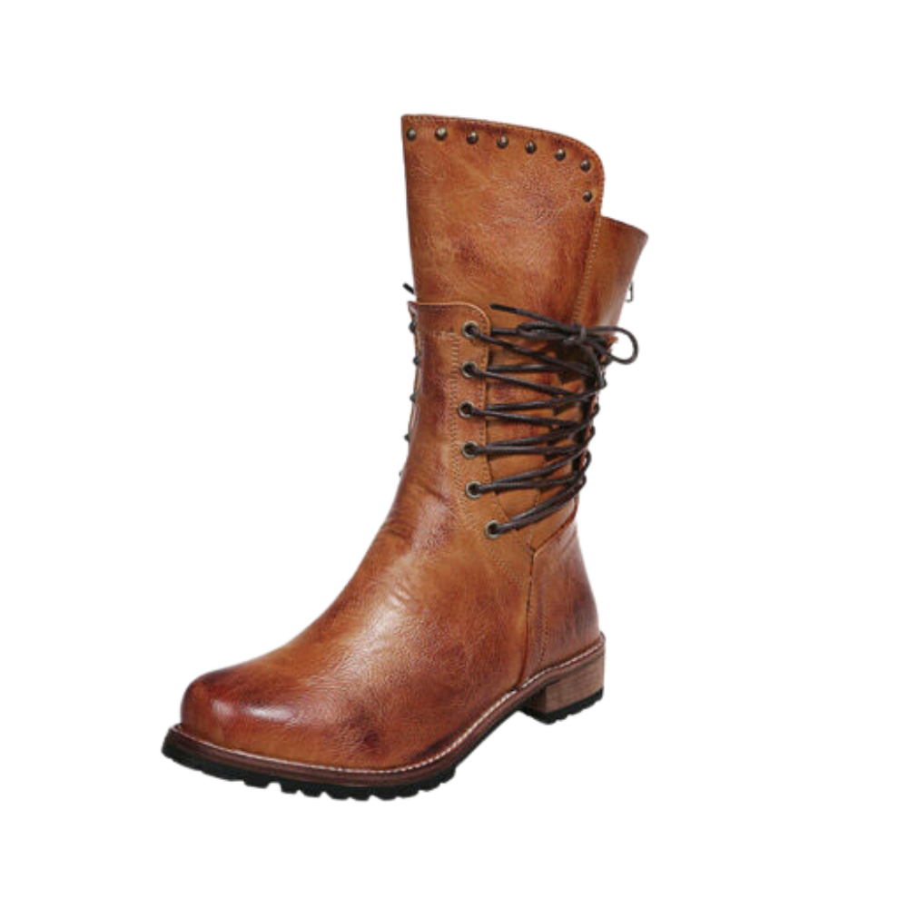 Bottines vintage en cuir PU -Marron/EU35/US4.5/UK2Marron/EU36/US5/UK3Marron/EU37/US6/UK4Marron/EU38/US6.5/UK5Marron/EU39/US7.5/UK6Marron/EU40/US8/UK7Marron/EU41/US8.5/UK8Marron/EU42/US9.5/UK9Marron/EU43/US10/UK10 - Ozerty