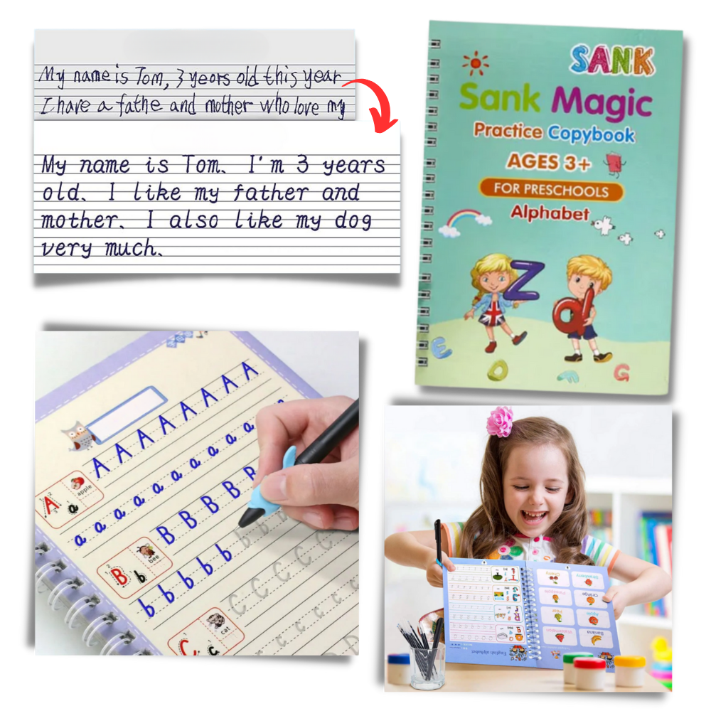 Cahier d'écriture effaçable à rainures - Ozerty