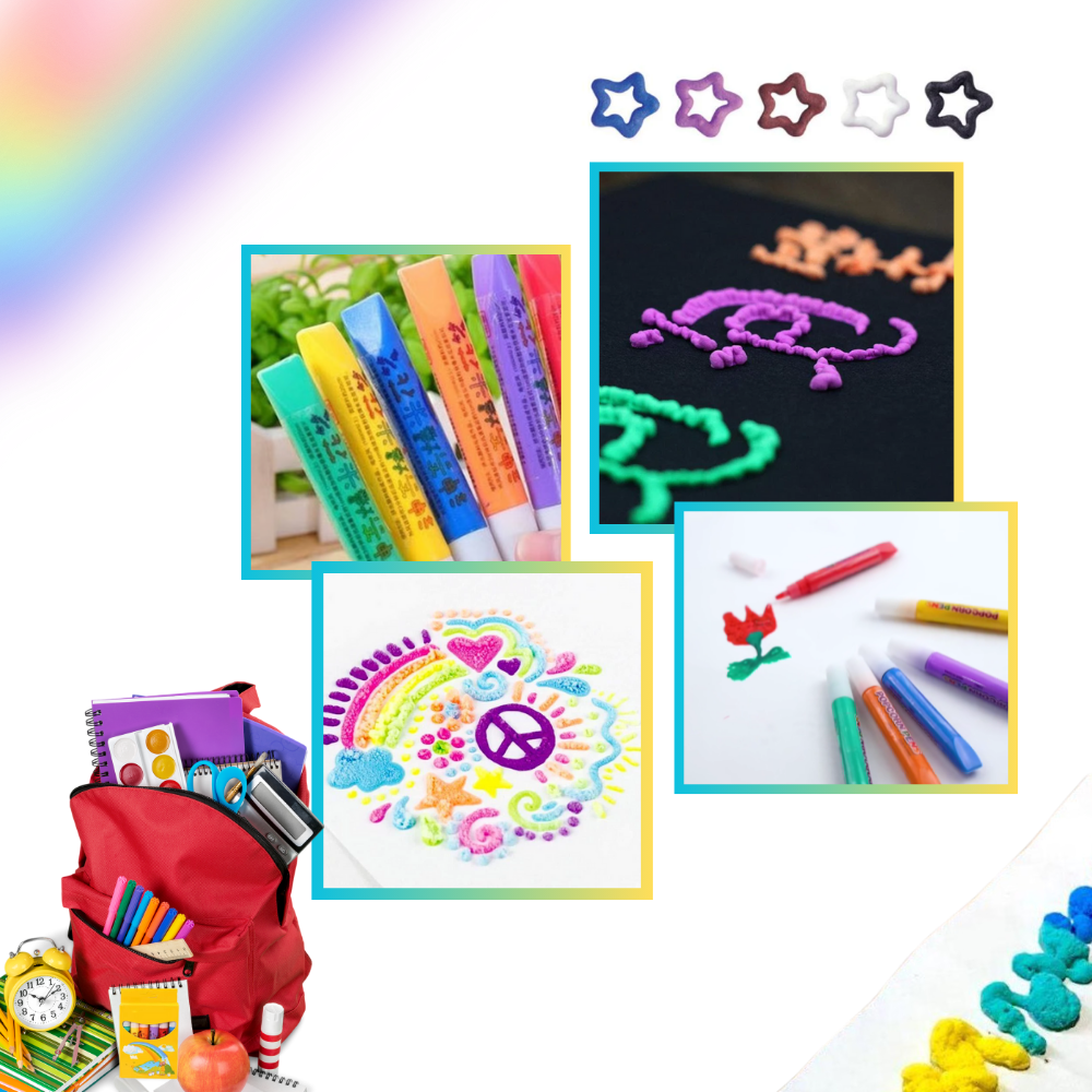 stylo avec effet 3D magique | stylo peinture gonflée | stylo popcorn
