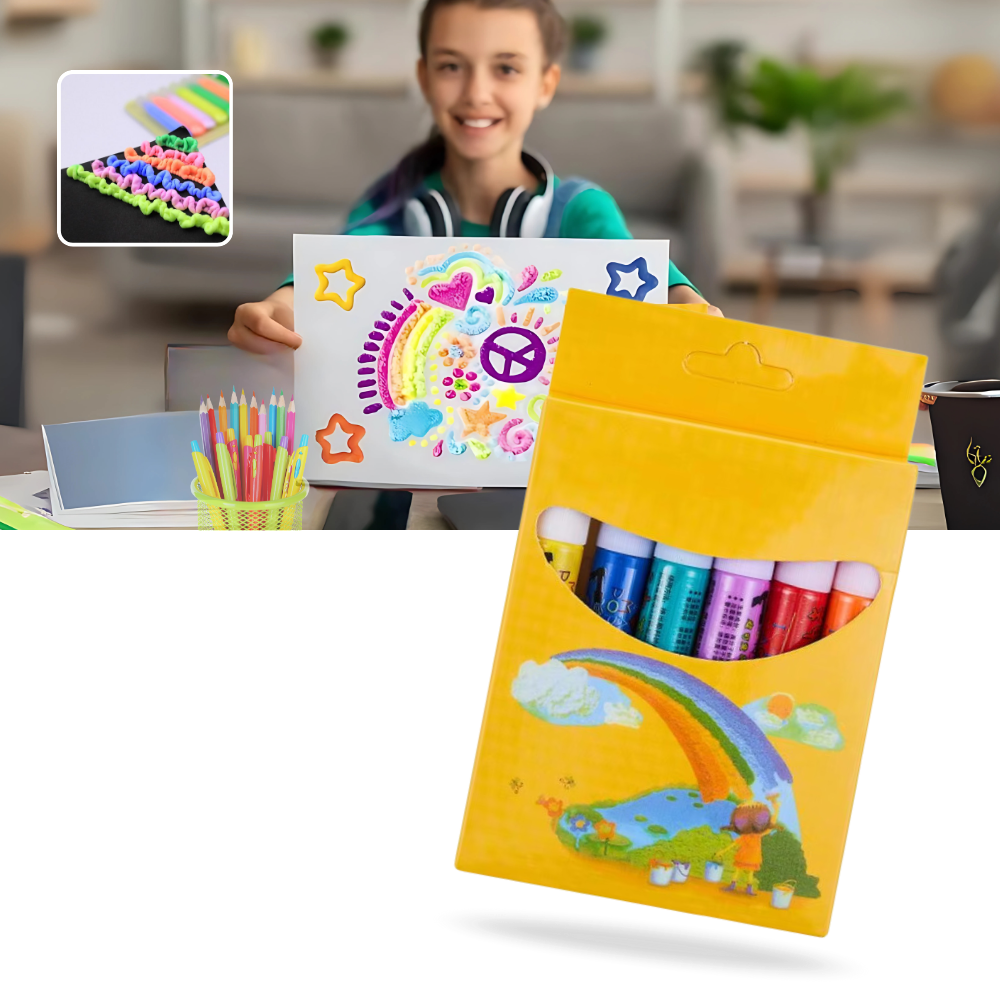 stylo avec effet 3D magique | stylo peinture gonflée | stylo popcorn