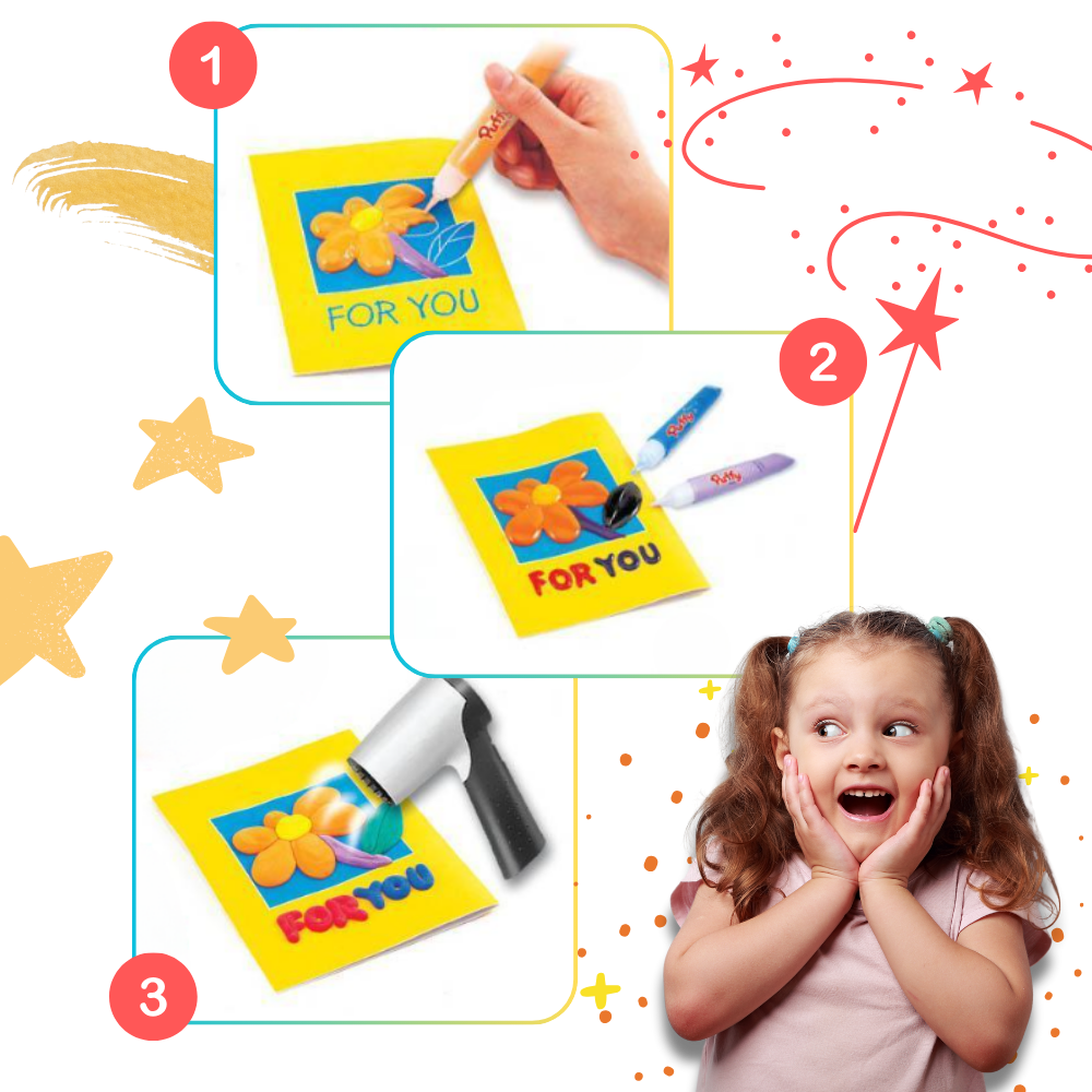 stylo avec effet 3D magique | stylo peinture gonflée | stylo popcorn