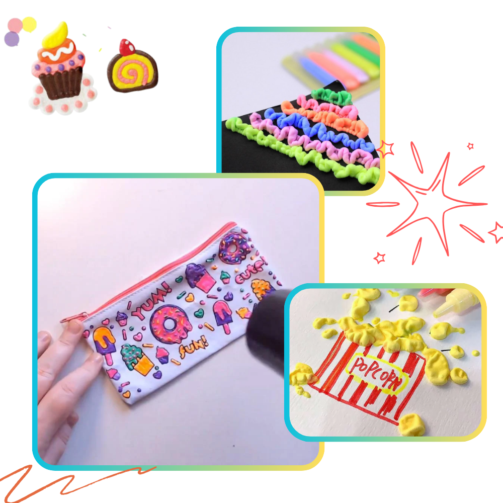 Stylo Pop Corn avec effet 3D  - Ozerty
