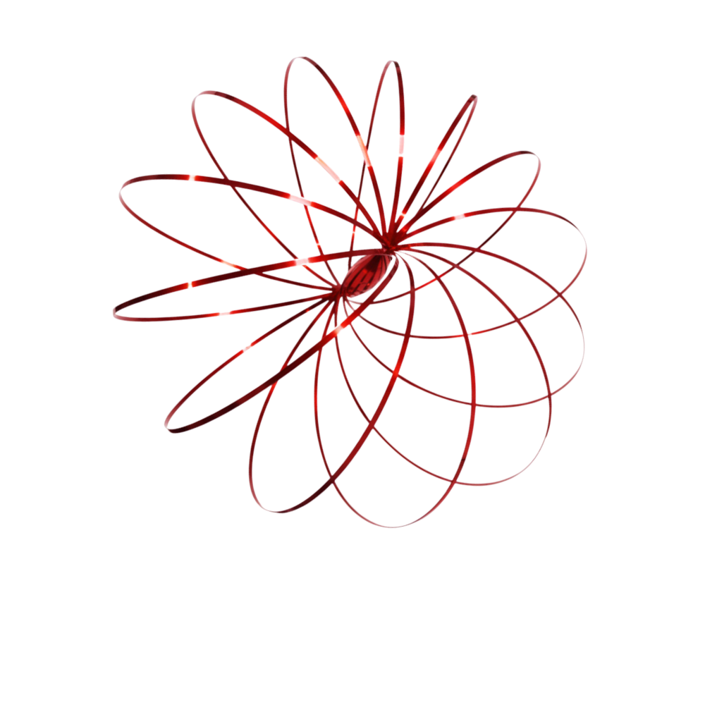 Bracelet spirale bras 3D en acier inoxydable -Rouge violacé - Ozerty