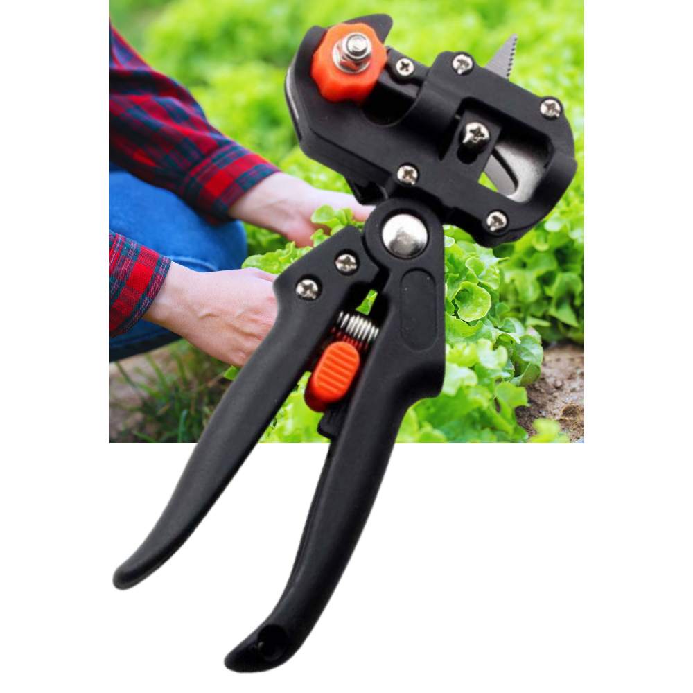 Garden pruning shears and grafting tool