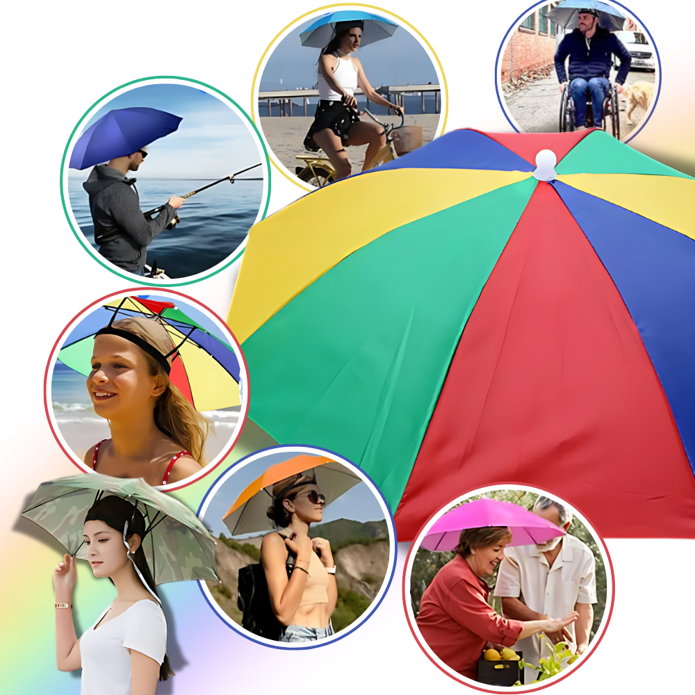 Chapeau parapluie ajustable mains libres - Ozerty