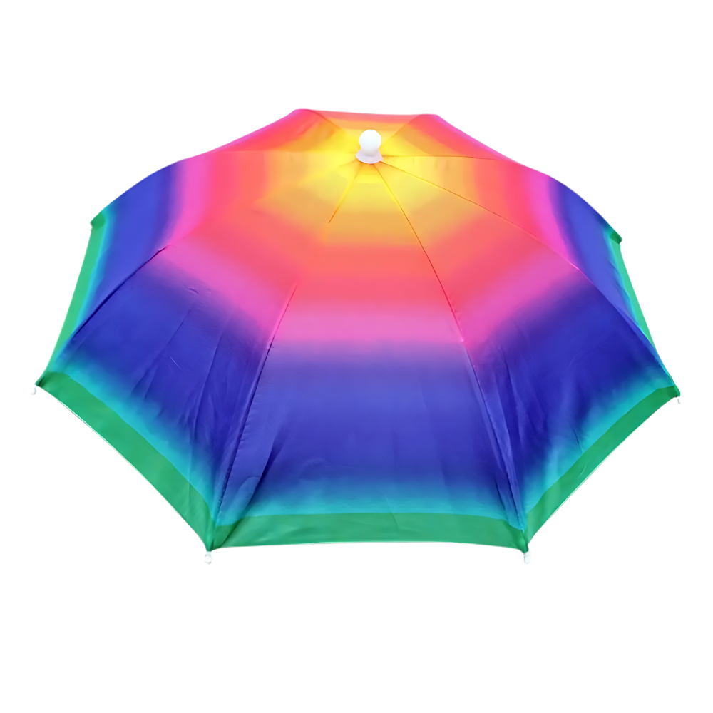 Chapeau parapluie ajustable mains libres -Multicolore - Ozerty