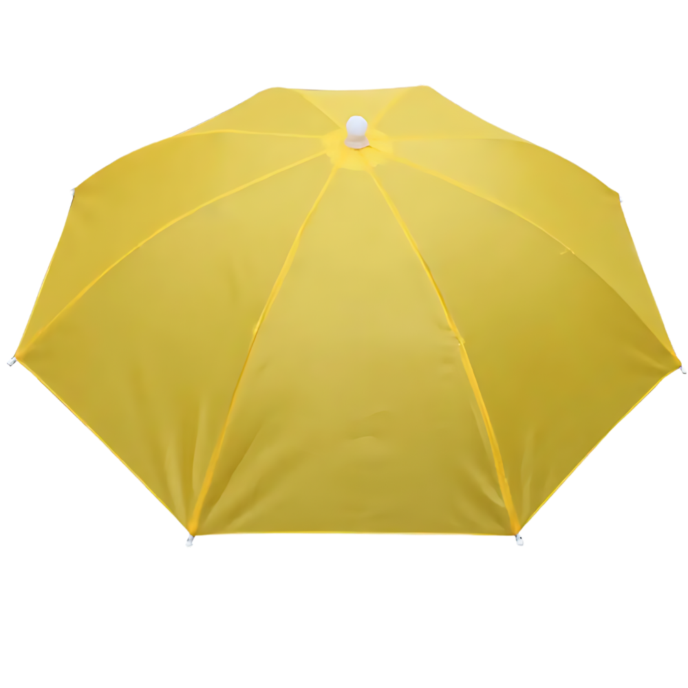 Chapeau parapluie ajustable mains libres -Jaune - Ozerty