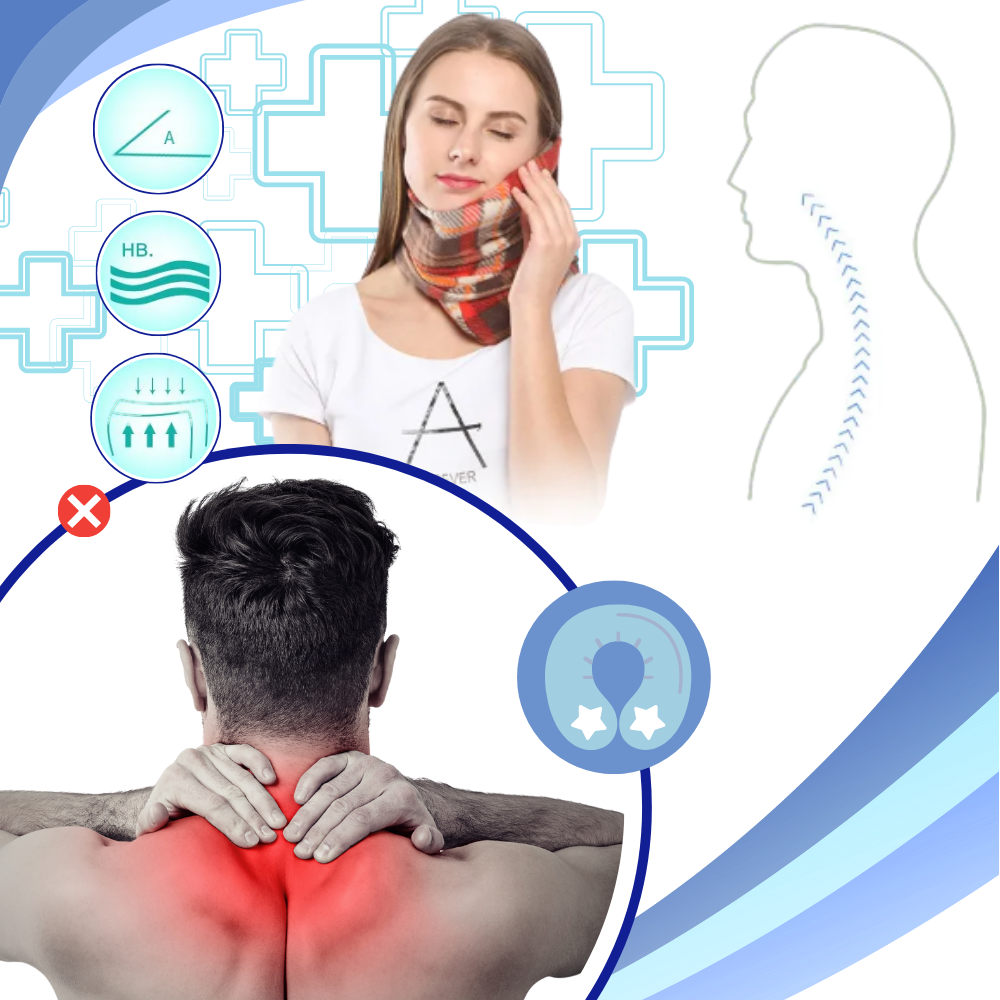 Oreiller de voyage réglable pour soutien cervical  - Ozerty