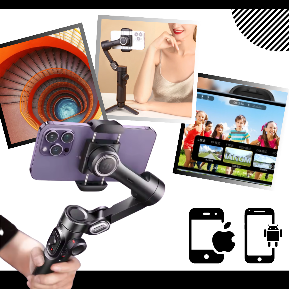 Stabilisateur de téléphone avec suivi par IA - Ozerty