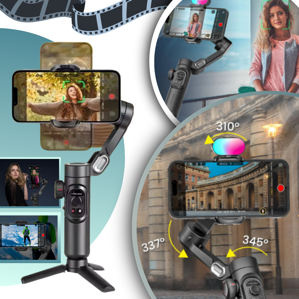 Stabilisateur de téléphone avec suivi par IA - Ozerty