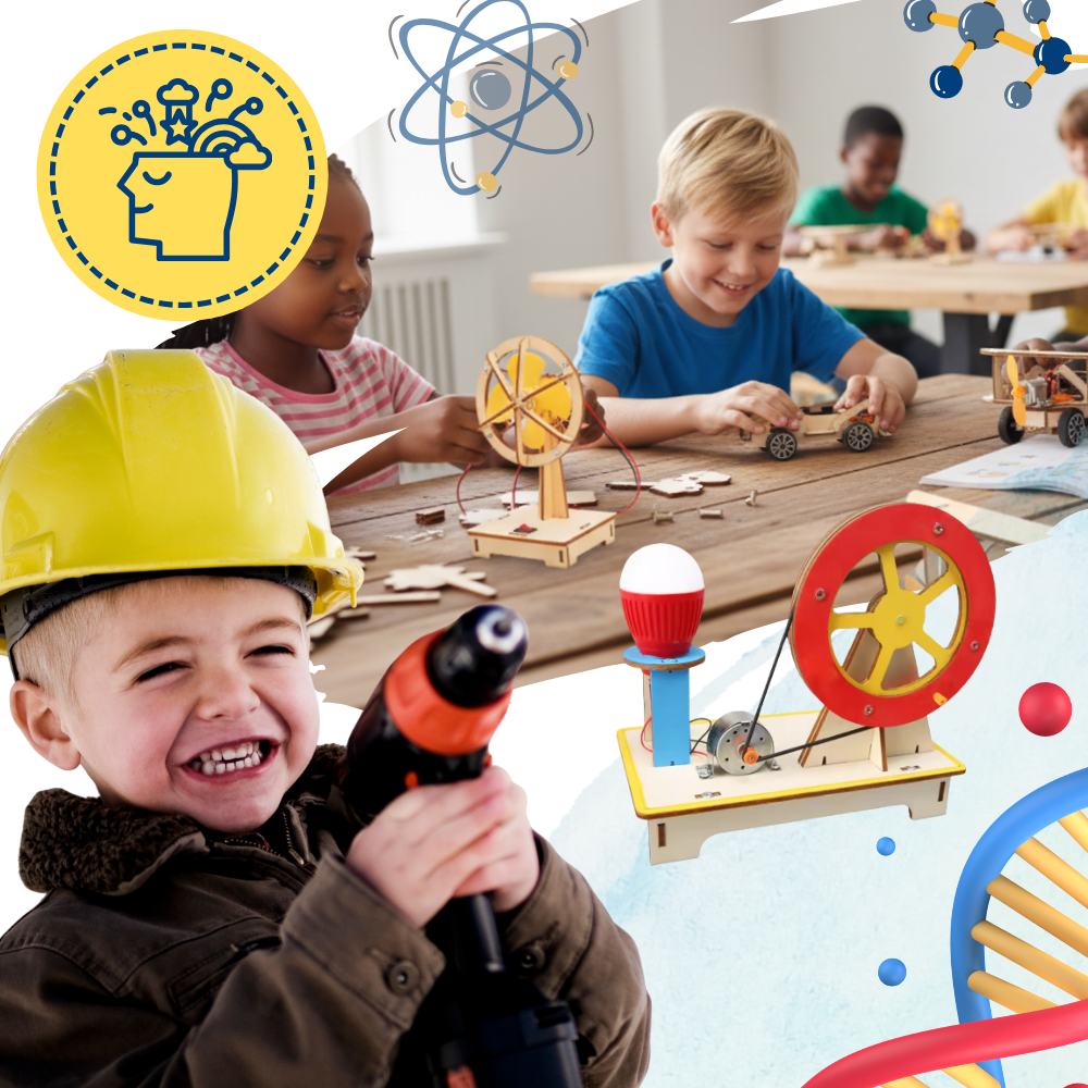 Jouet d'apprentissage construction en bois à assembler - Ozerty