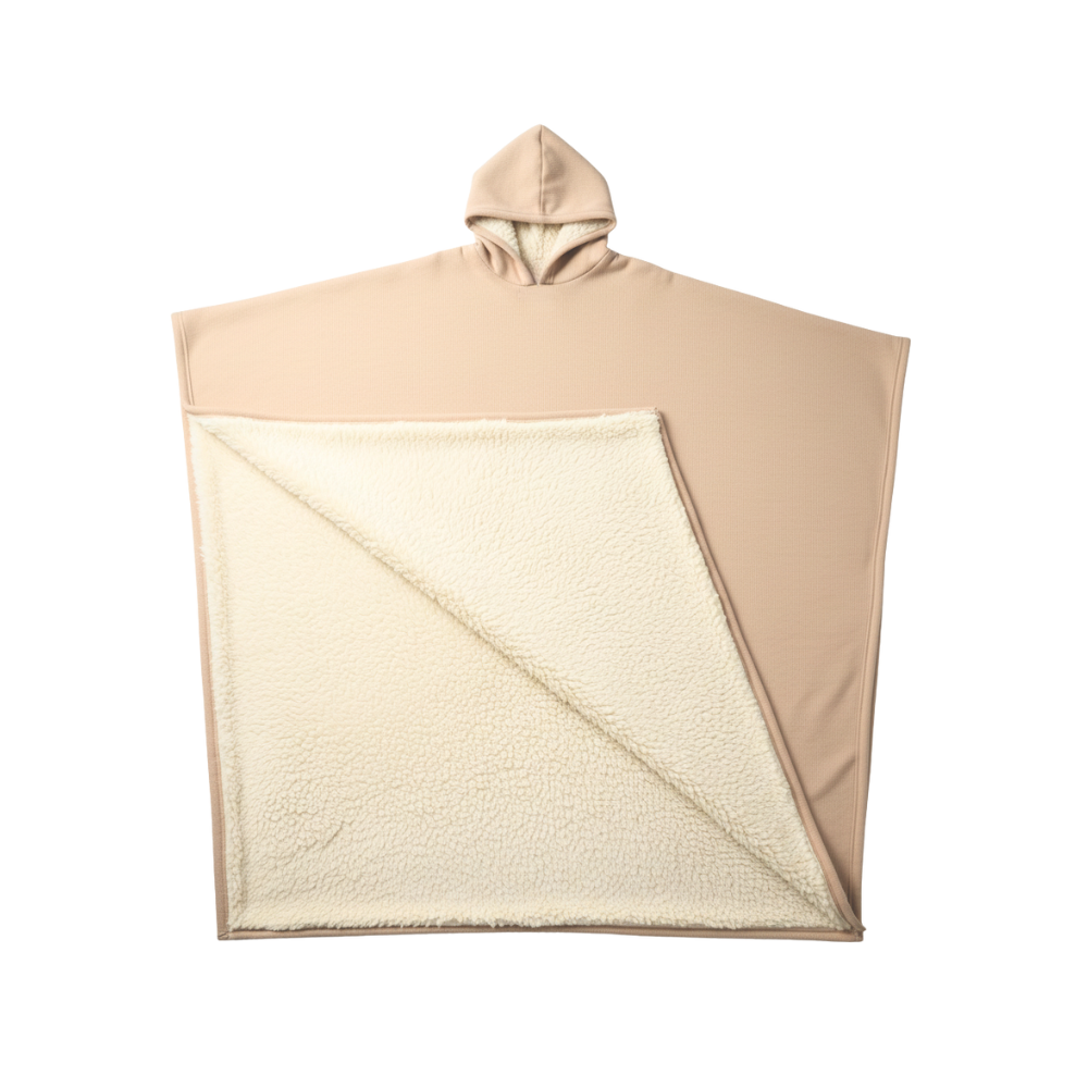 Cape couverture lestée à capuche -Beige - Ozerty
