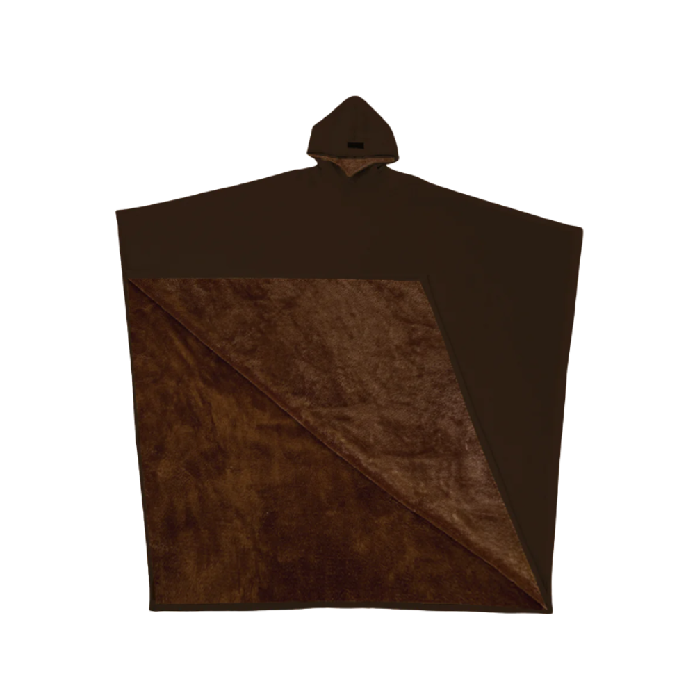 Cape couverture lestée à capuche -Marron - Ozerty