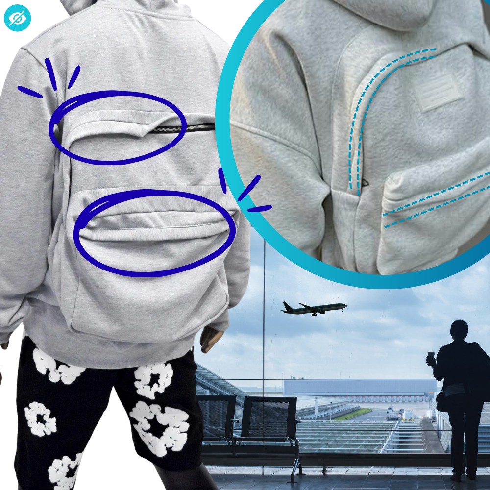 Sweat à capuche avec sac à dos intégré - Ozerty