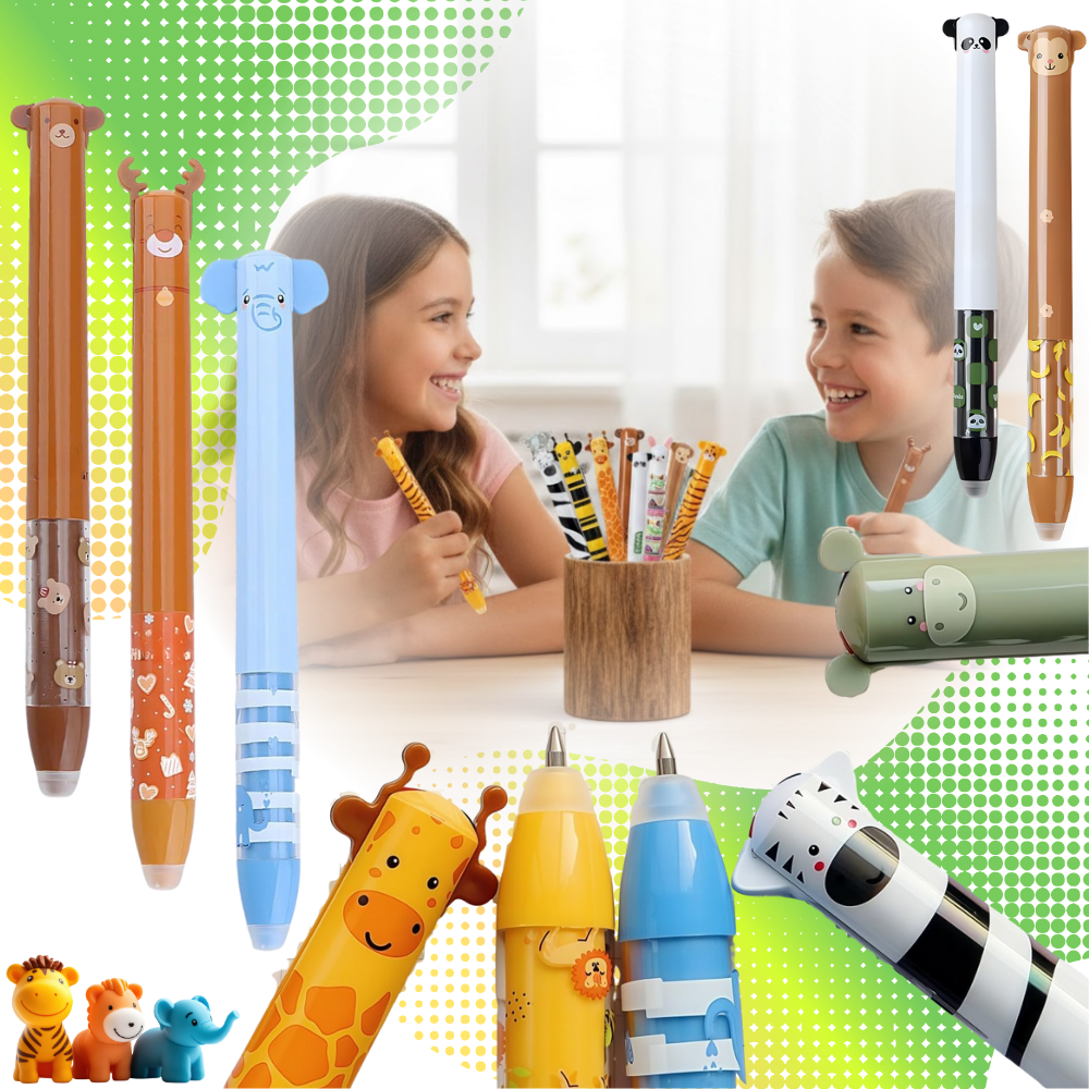 Stylos gel effaçable avec encre thermosensible - Ozerty