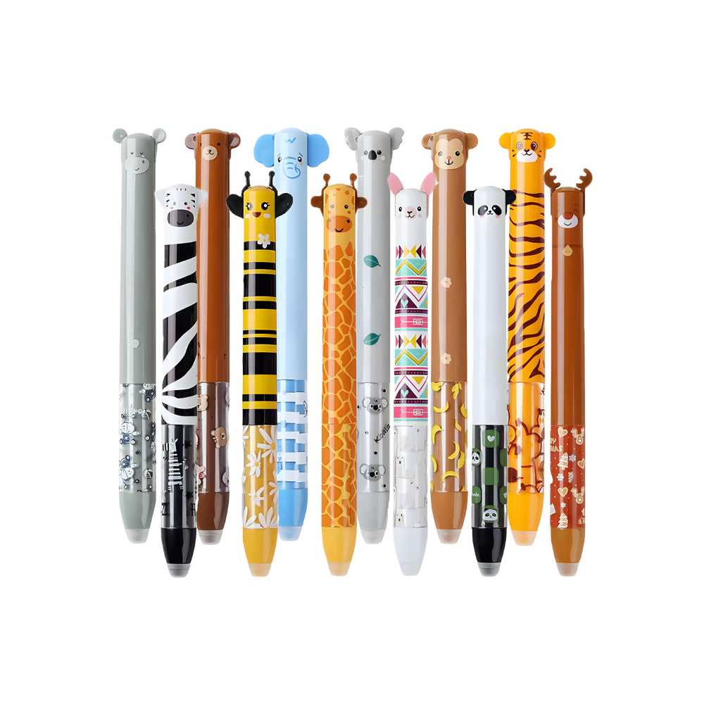 Stylos gel effaçable avec encre thermosensible -Jungle - Ozerty