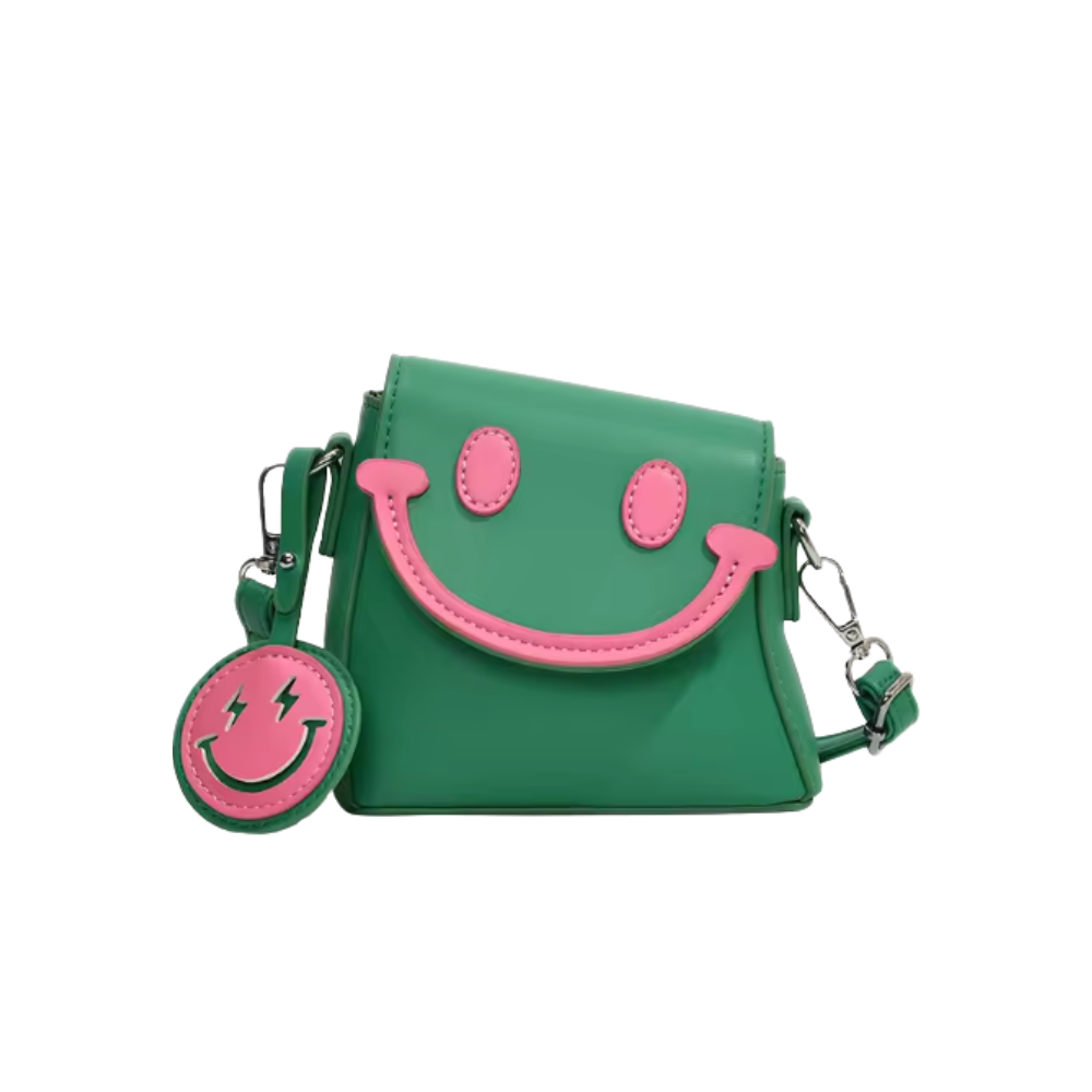 Mini sac à bandoulière Smiley  -Vert - Ozerty