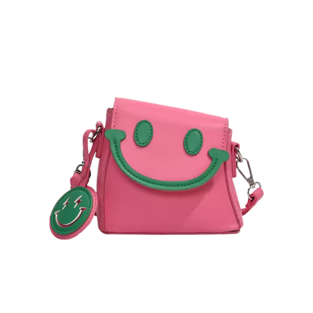 Mini sac à bandoulière Smiley  -Rose - Ozerty