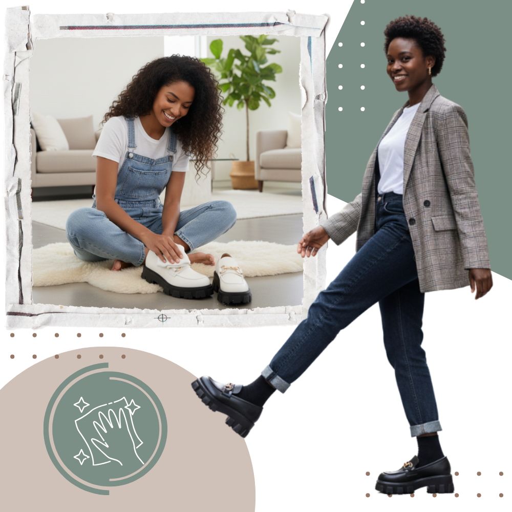 Mocassins en cuir élégants à semelles épaisses - Ozerty