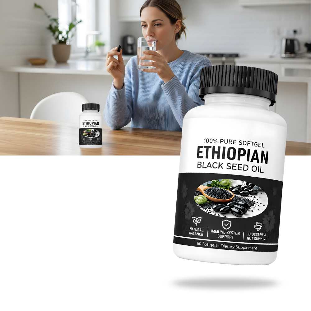 Capsules d'huile de graines de Nigelle pressées à froid - Ozerty