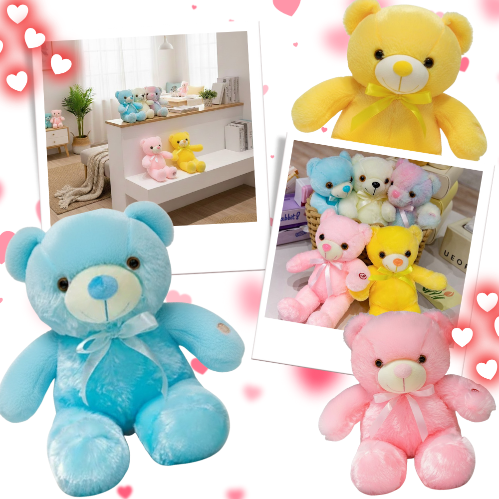 Peluche lumineuse LED en forme d'ourson - Ozerty