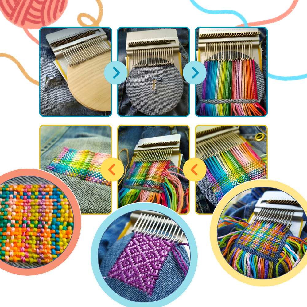 Mini métier à raccommoder tissu DIY - Ozerty