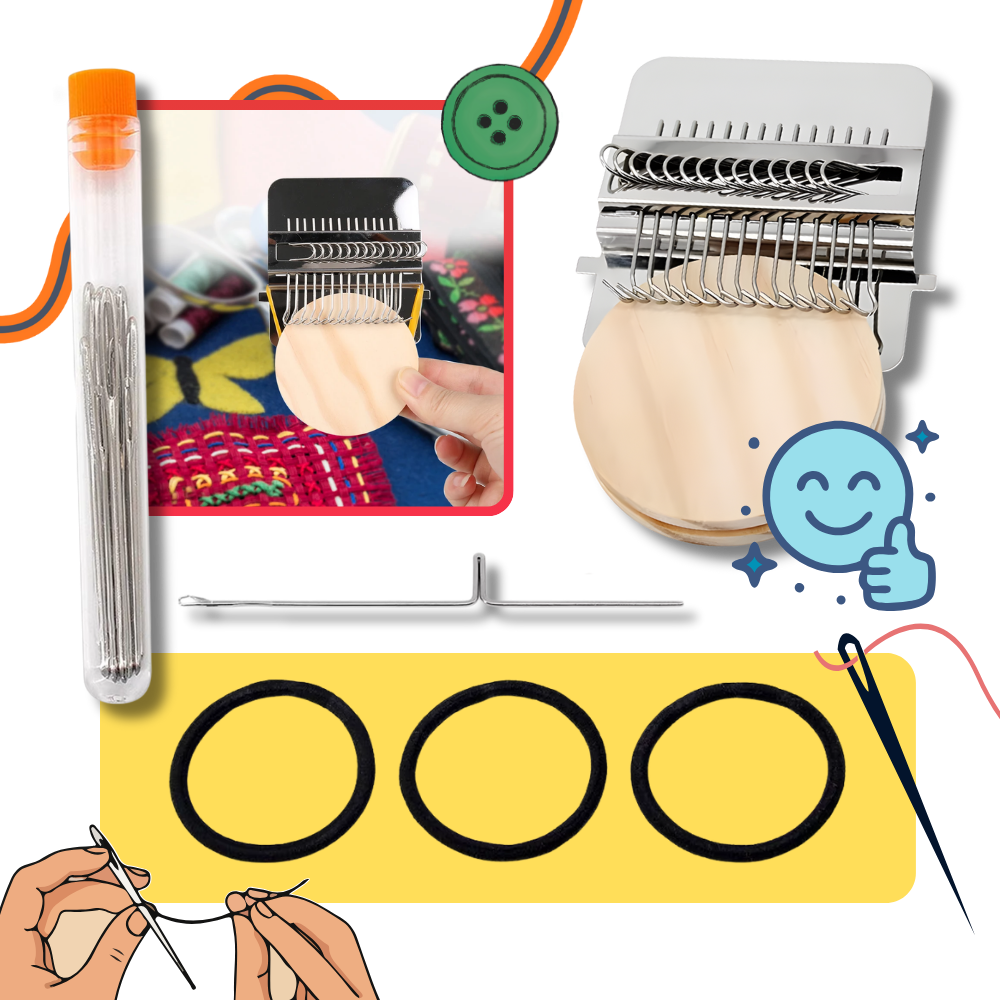 Mini métier à raccommoder tissu DIY - Ozerty