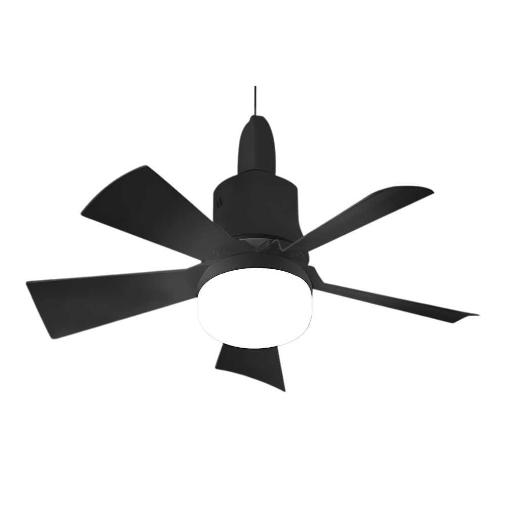 Ventilateur de plafond avec lampe -Noir - Ozerty