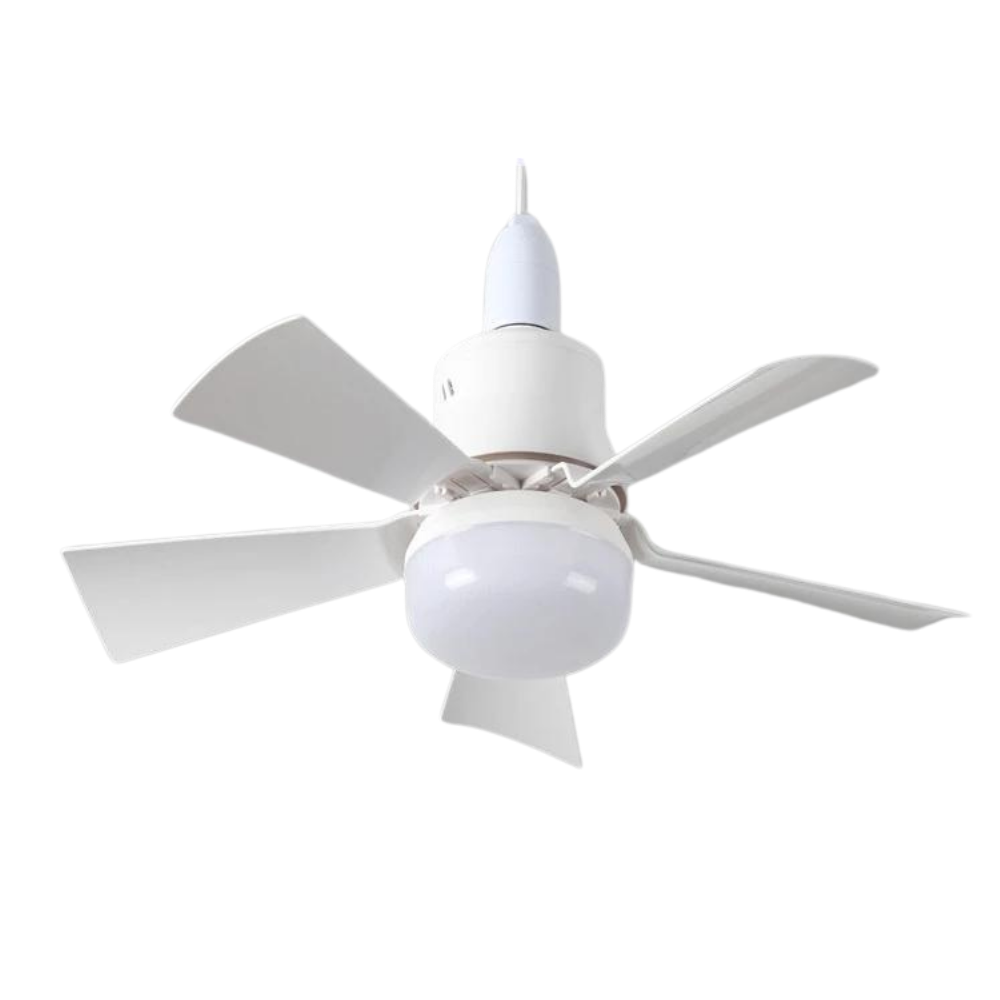 Ventilateur de plafond avec lampe -Blanc - Ozerty