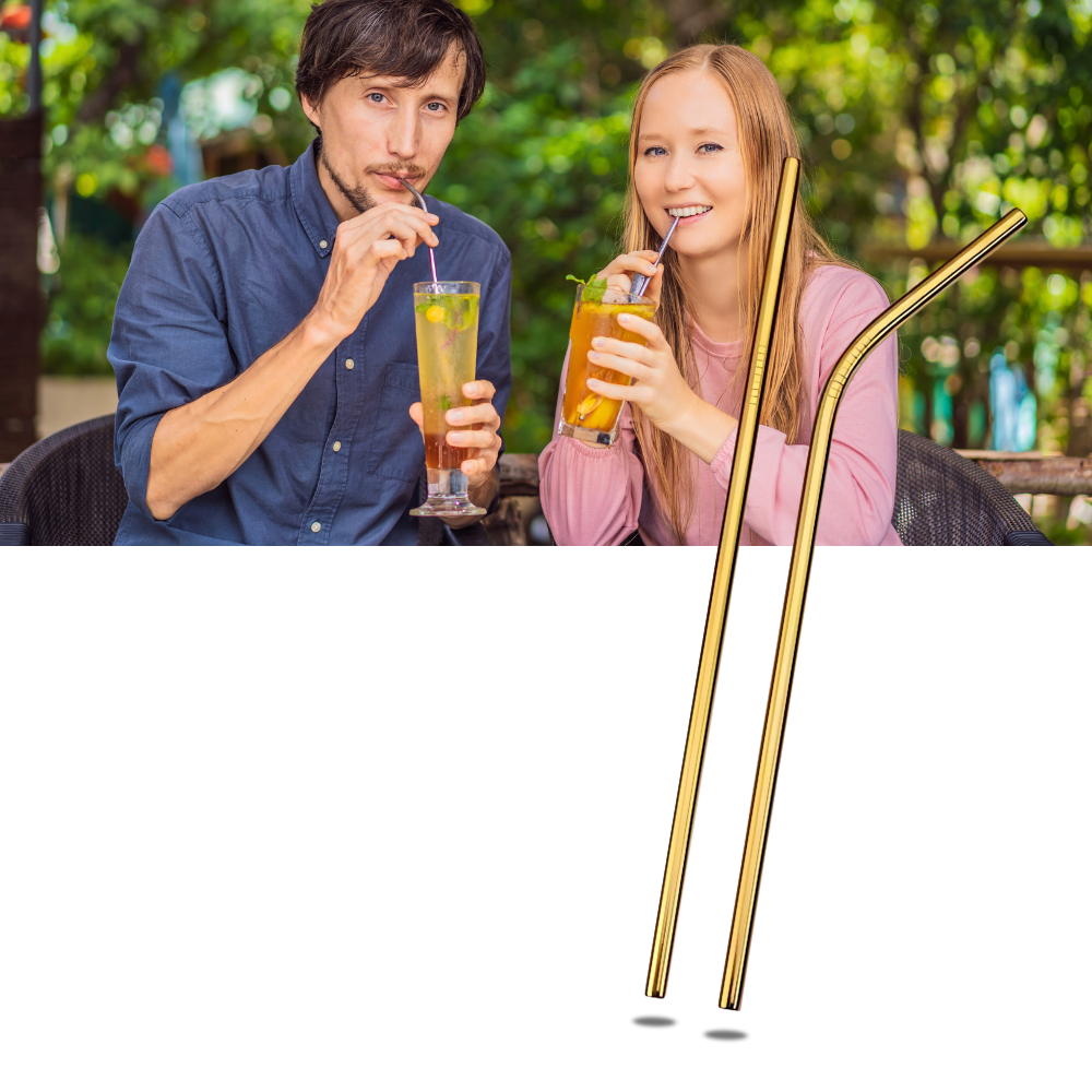 Paille réutilisable en acier inoxydable - Ozerty