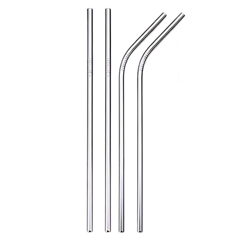 Paille réutilisable en acier inoxydable -Argent - Ozerty