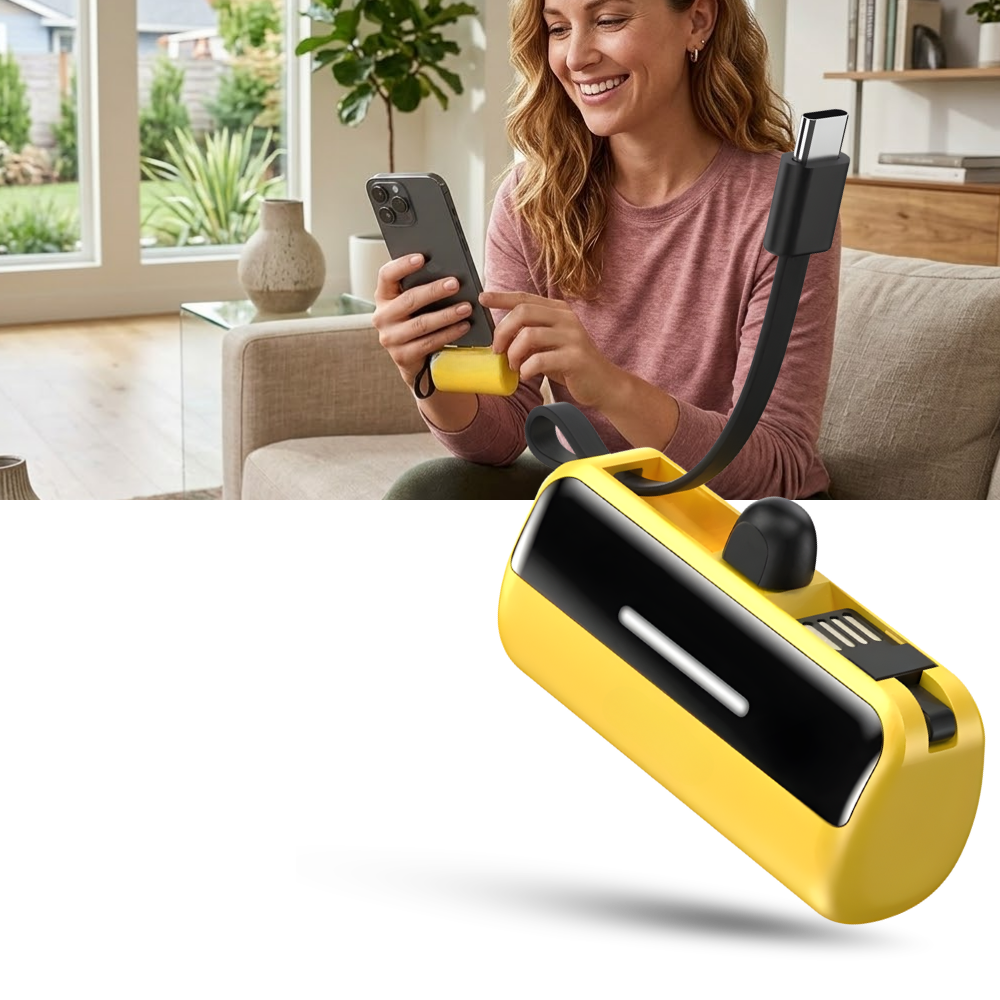 Batterie de secours externe compacte avec support intégré - Ozerty