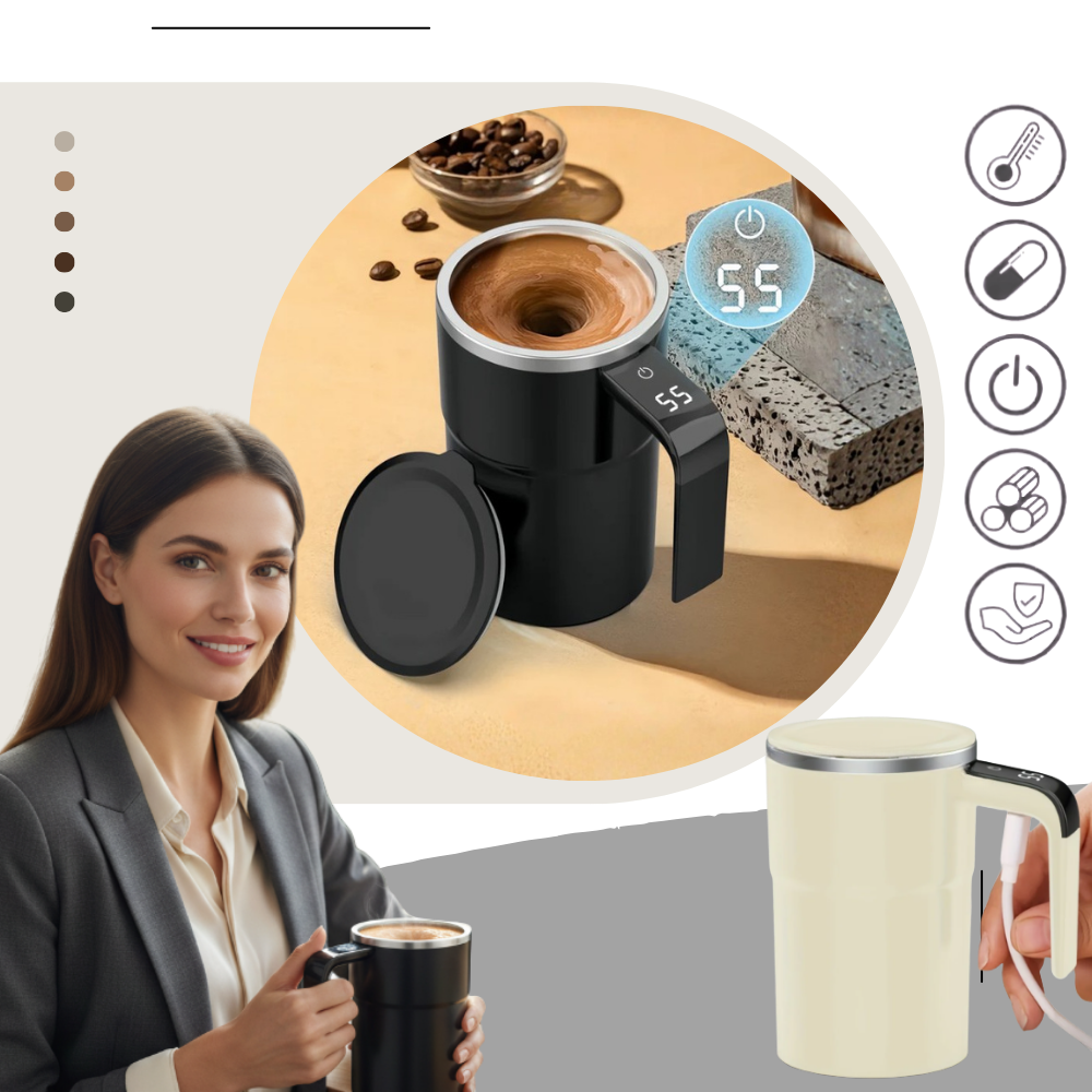 Tasse intelligente avec mélangeur automatique - Ozerty