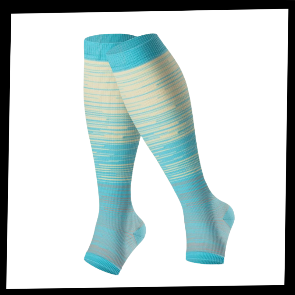 Chaussettes de compression élastiques pied ouvert - Ozerty