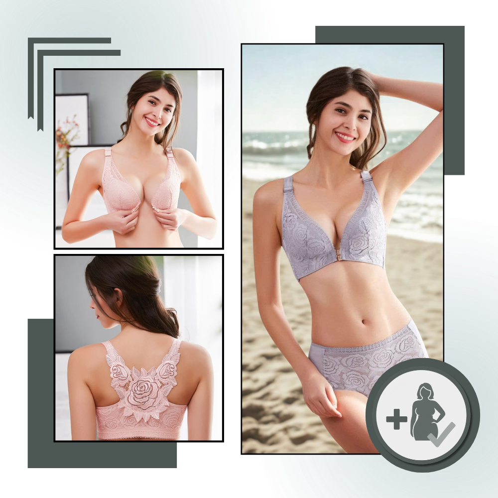 Soutien-gorge push-up élégant en dentelle  - Ozerty