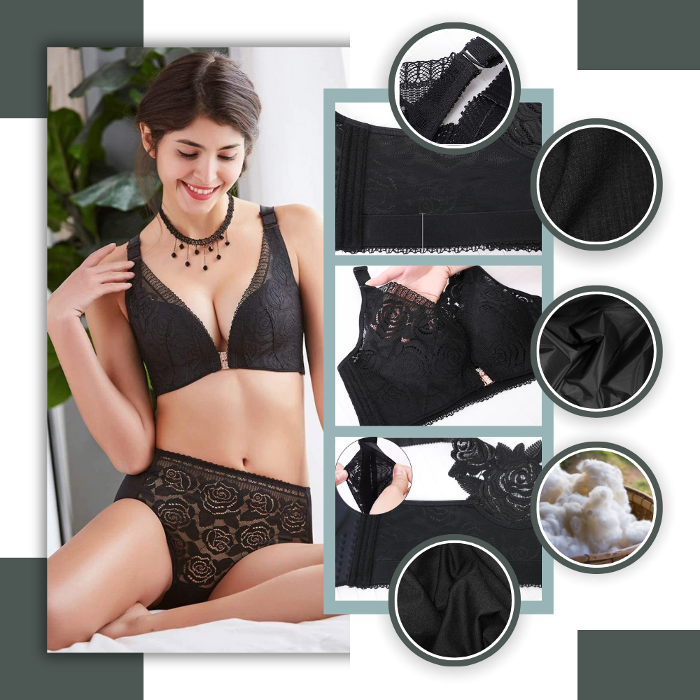 Soutien-gorge push-up élégant en dentelle  - Ozerty