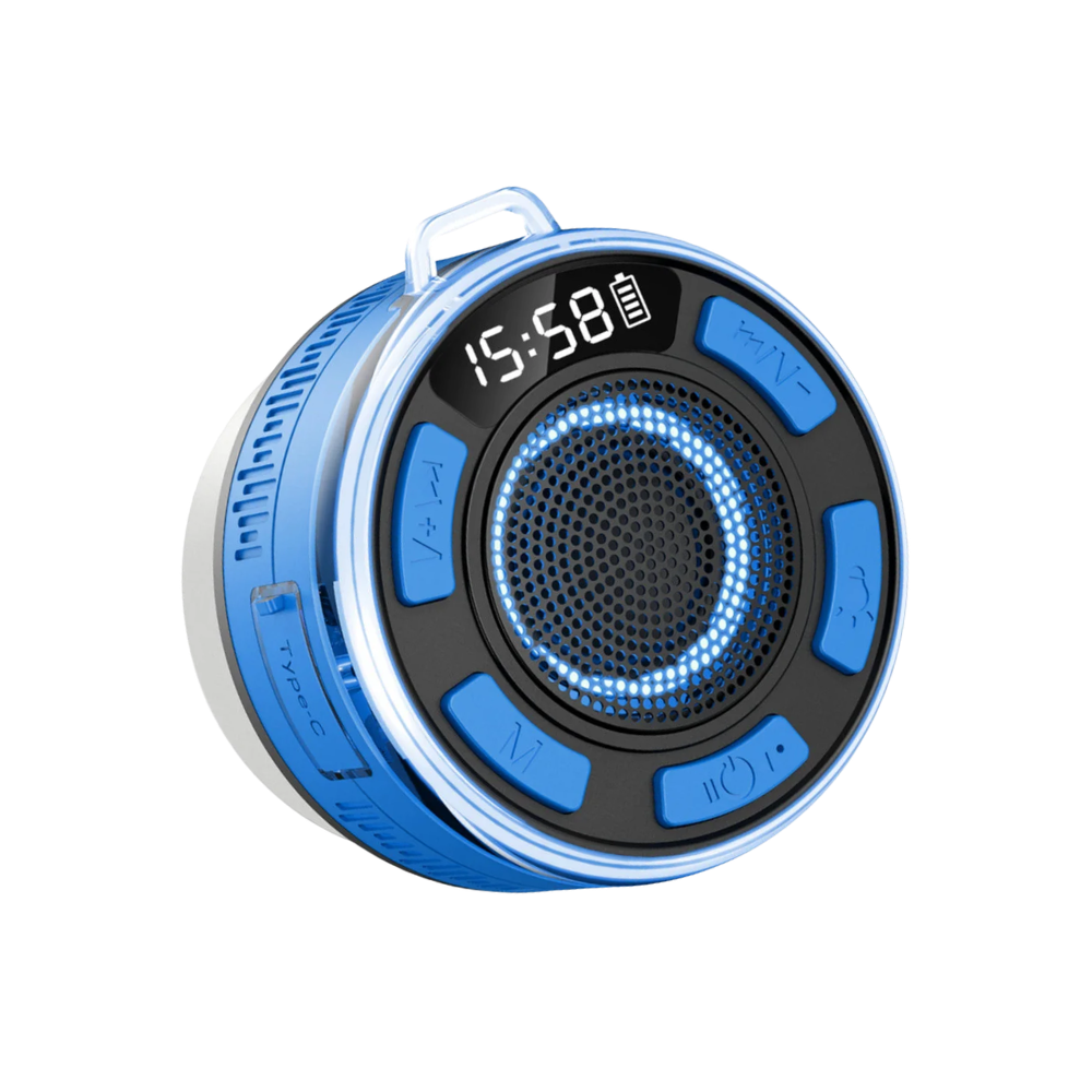 Enceinte de douche bluetooth pour salle de bain -Bleu - Ozerty