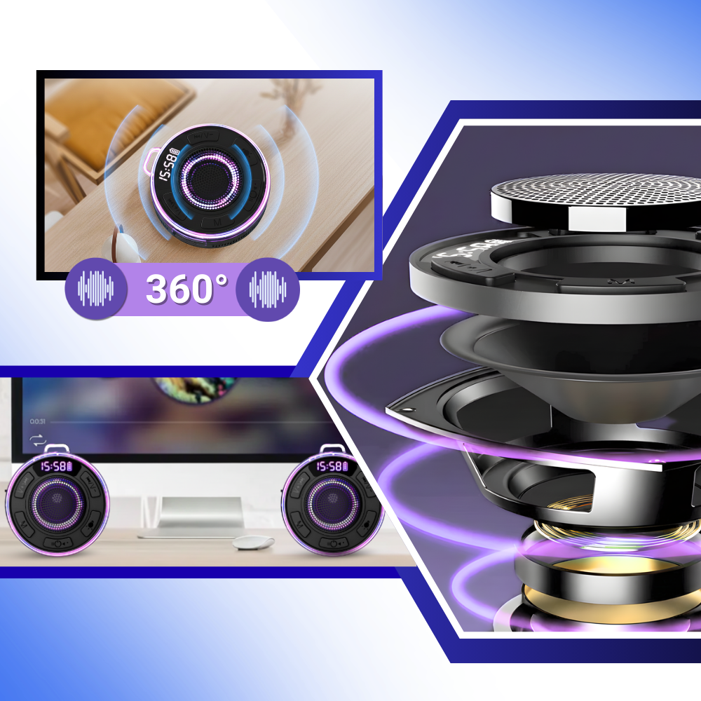 Enceinte de douche bluetooth pour salle de bain - Ozerty