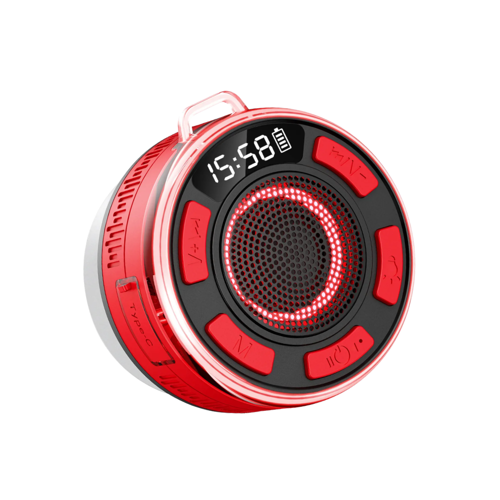 Enceinte de douche bluetooth pour salle de bain -Rouge - Ozerty
