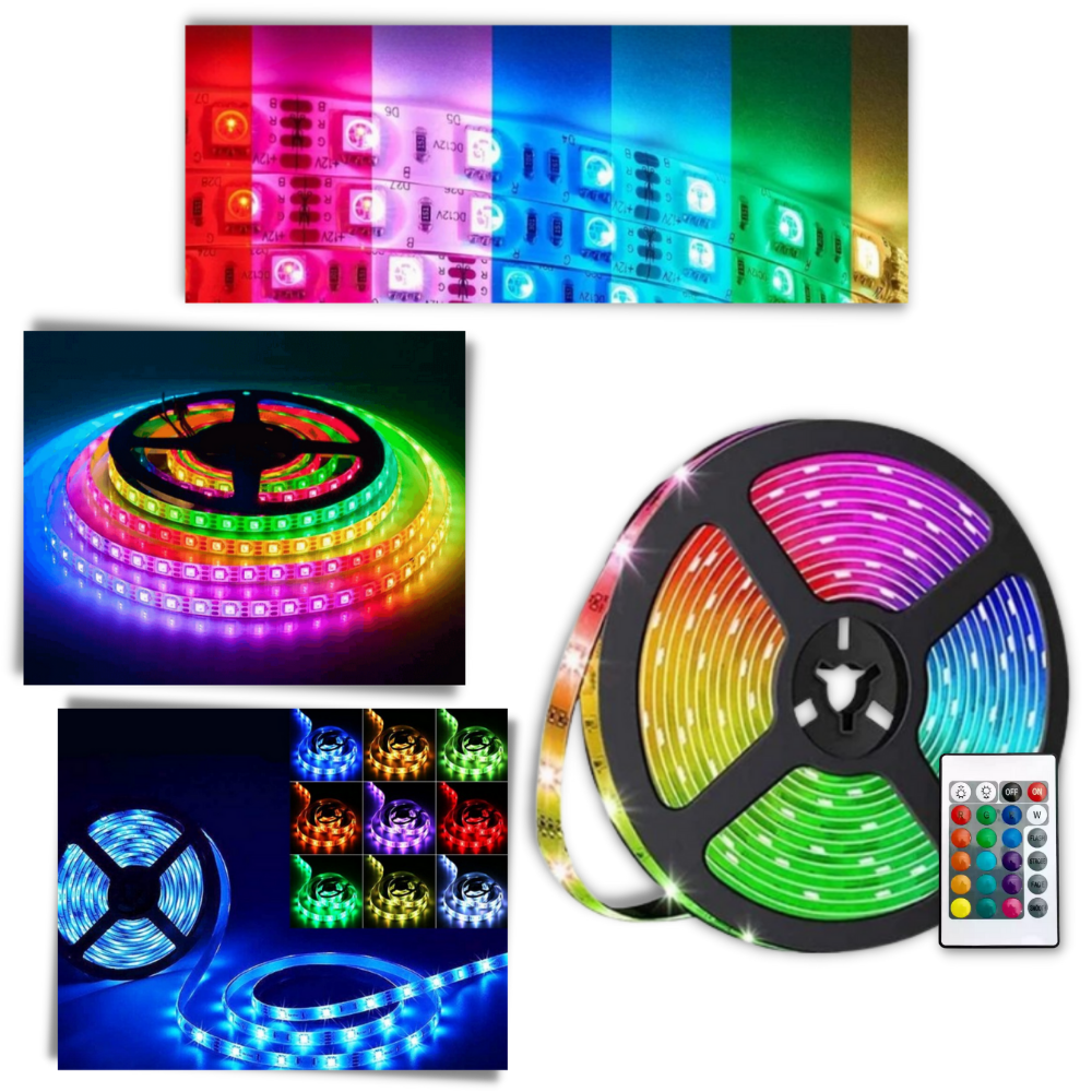 Bande lumineuse LED RVB économe en énergie - Ozerty